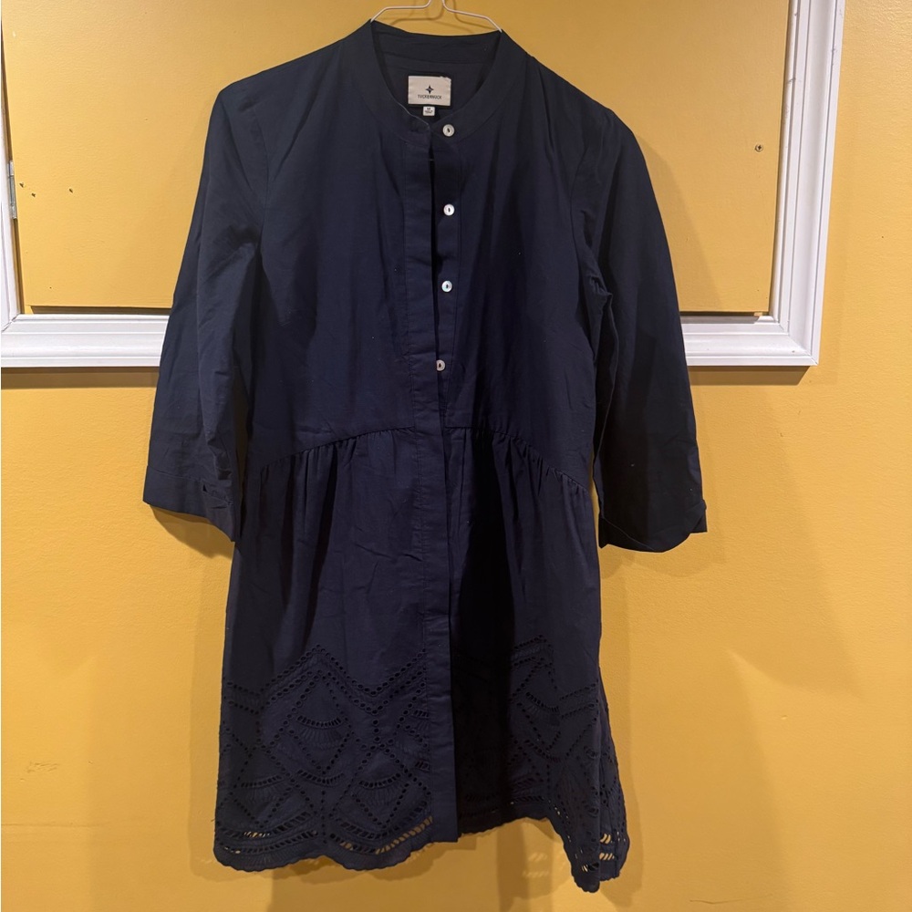 Tuckernuck banded collar dress Navy